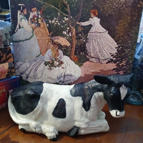 ๐ฎHomco Porcelain nativity Cow figurines Vintage Grazing Cow,Collectible Item.๐ - Picture 8 of 12